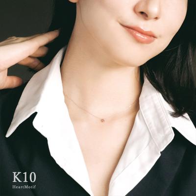 ふるさと納税 京都市 【心葉/京都】K10 天然ダイヤモンド×ハートモチーフネックレス「ピンクゴールド」 |  | 02