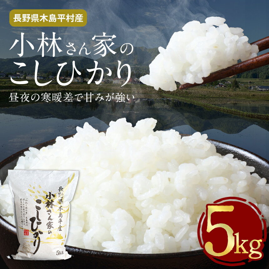 【ふるさと納税】 【先行予約】木島平村産 小林さん家のこしひかり 約5kg | 米 こしひかり コシヒカリ 定番 品種 寒暖差 木島平村 長野県 信州