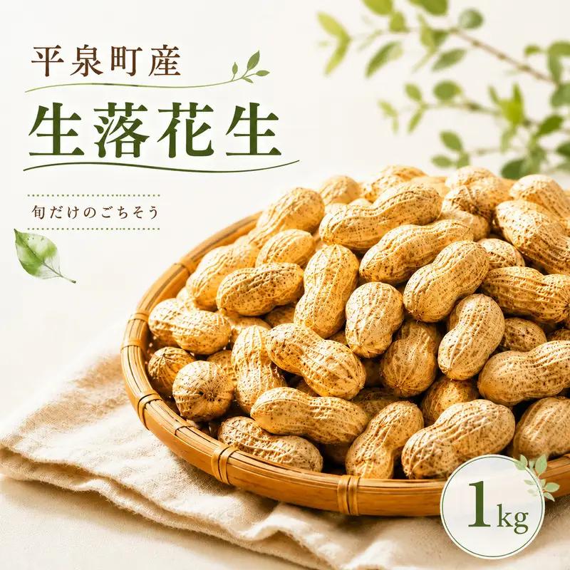 【9月下旬～10月下旬発送】 平泉町産 生落花生 おおまさり ゆで落花生用 1kg /  落花生 ピーナッツ ナッツ おつまみ おやつ 【配送不可地域：九州／沖縄県／離島】【ipo002】