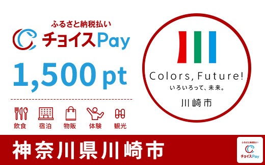 
                  川崎市チョイスPay 1,500pt【会員限定のお礼の品】
                