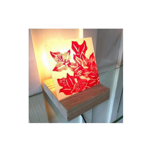 【ふるさと納税】琉球あんどん板型（小）ブーゲンビリア | あんどん 行燈 ライト 紅型 びんがた 伝統 お花 おしゃれ かわいい 雑貨 琉球 沖縄 南城市