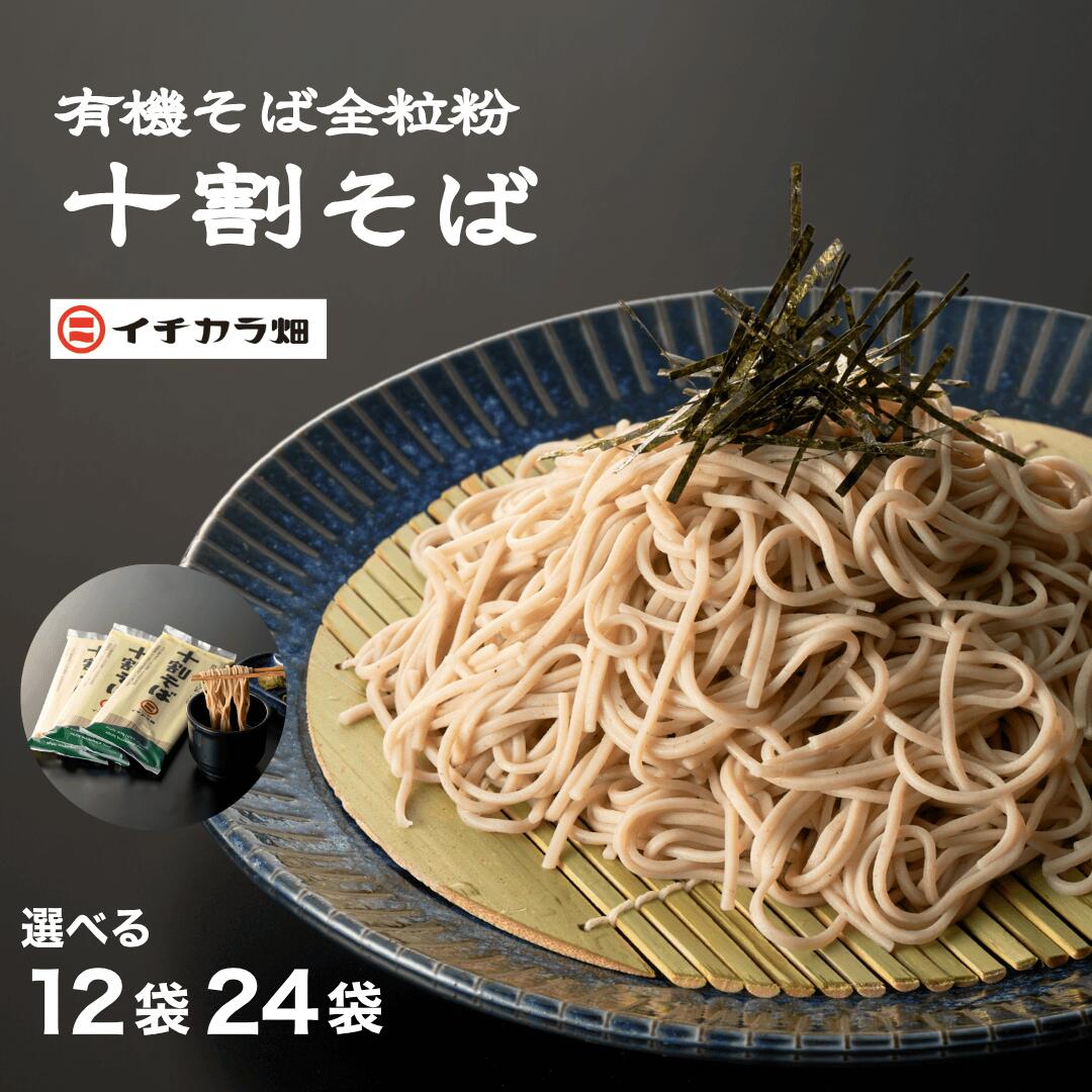 【ふるさと納税】有機そば全粒粉100％使用 グルテンフリー 十割そば 乾麺 180g×12個/24個 有機JAS認証 オーガニック 無農薬栽培 イチカラ畑 | 蕎麦 ソバ 乾麺 十割 10割 お取り寄せ グルメ 贈り物 贈答 新潟県 小千谷市 【0021-0004SV00-01】