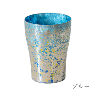 チタン二重タンブラー 鈦虹 和み (ブルー) 250ml