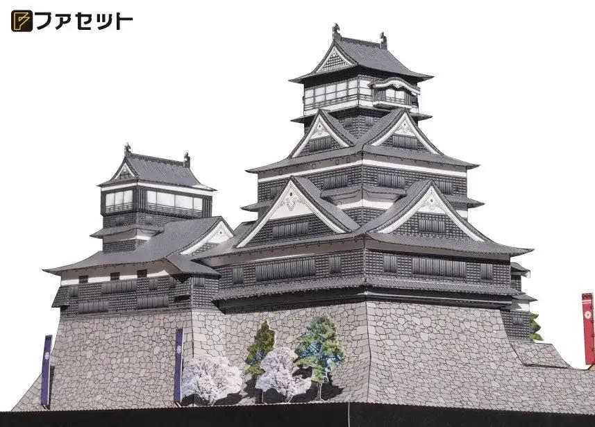 1256 熊本城ペーパークラフト