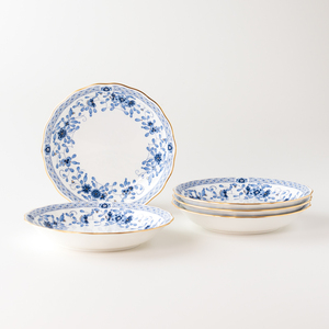 【三重ナルミ】 食器 ミラノ 19cm クープスープ皿 ブルー 5枚セット [鳴海製陶] 食器