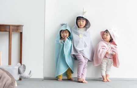 （今治タオルブランド認定品）DINO　フードバスタオル（ギフトBOX+リボン）イエロー[I001540Y]