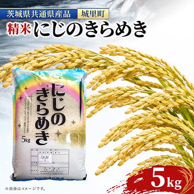 ふるさと納税 水戸市 【令和7年産】にじのきらめき 5kg 精米 清らかな水田 の 米 (茨城県共通返礼品/城里町)