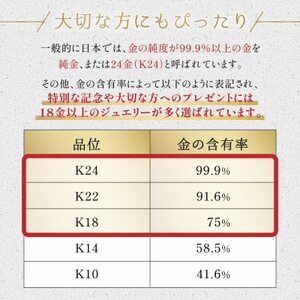 K24純金 ホースコイン1/25ozペンダントヘッド【配送不可地域：沖縄県】【1468606】