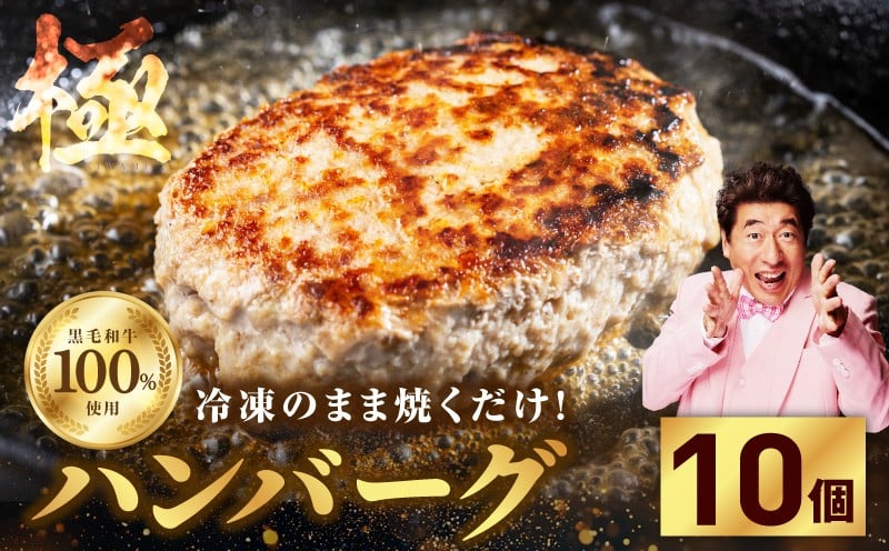 
                  【黒毛牛肉100%】極み生ハンバーグ（180g）×10個 簡単調理 焼くだけ 180g 生ハンバーグ 訳あり サイズ不揃い
                