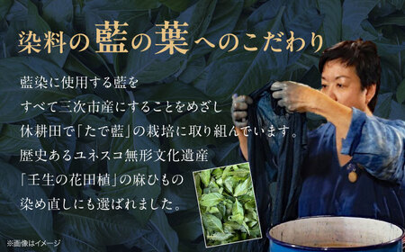 藍染め綿麻のワンピース（薄藍グラデーション）[APAF002] ワンピース