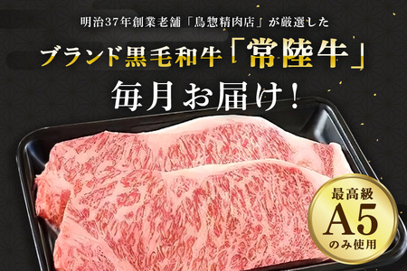 常陸牛 年間定期便 （茨城県共通返礼品 / 茨城県産） 1年 毎月 すき焼き すき焼 しゃぶしゃぶ ハンバーグ サーロインステーキ ローストビーフ 焼き肉セット 焼肉 ランプステーキ A5ランク 和牛