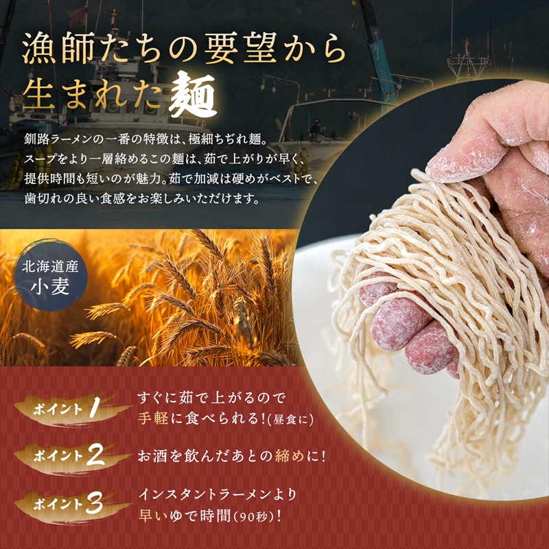 【12/22まで年内お届け】醤油 ラーメン 8食分 ＜1食入×8袋 スープ用 調味料付＞ | 人気 釧路ラーメン 森谷食品 年内配送 年内発送 北海道 釧路町 釧路超 特産品_イメージ2