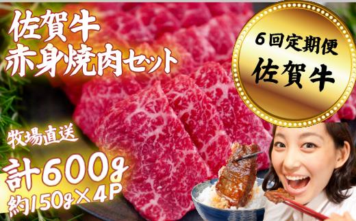 
            【定期便6回】佐賀牛 赤身焼肉セット 600g：C117-018
          