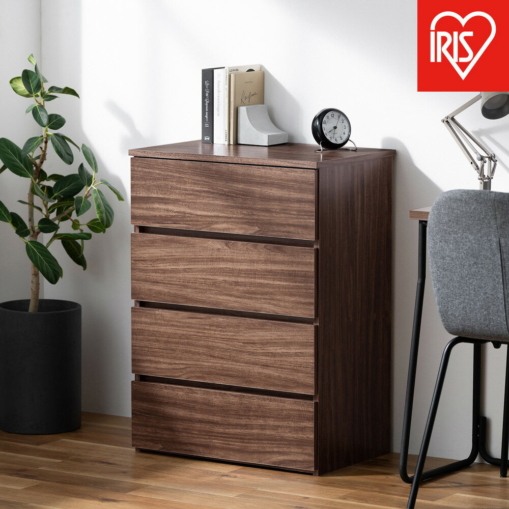 【ふるさと納税】組立簡単ウッドチェスト KKWCー590 ウォールナット