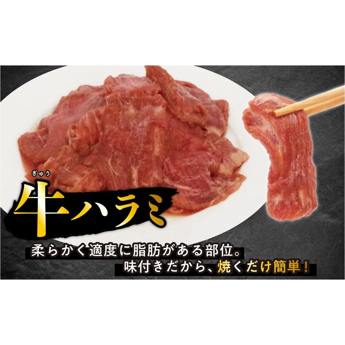 訳あり 味付け 牛 ハラミ 1.2kg （ 400g × 3パック ） 不揃い 日高昆布 使用 特製タレ漬 牛肉 はらみ 焼肉 バーベキュー 冷凍 北海道 新ひだか町_イメージ2