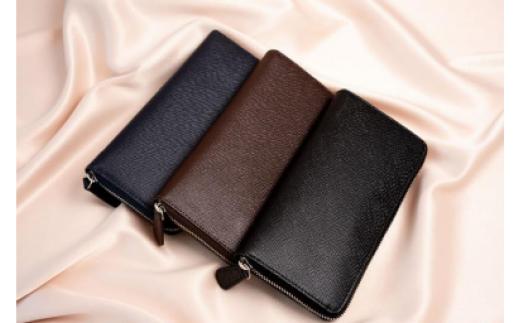 I-19　サフィアーノラウンド長財布　ブラック