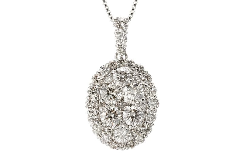 アルカンシェル プラチナダイヤペンダント（計 1.0ct）【鑑別書付き ジュエリー プレゼント ギフト ファッション アクセサリー 贈り物 贈答 お祝い 記念日】 J004-1