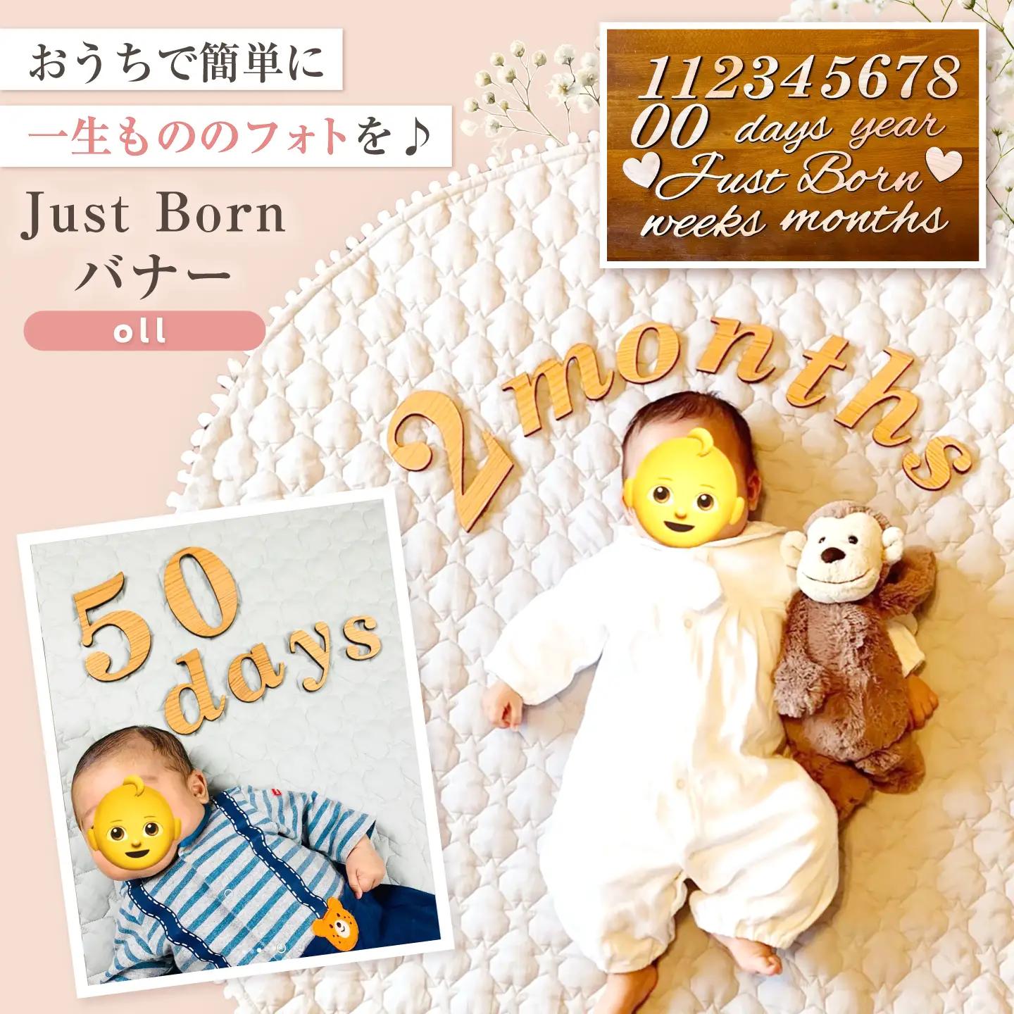 JustBornバナー【oll】 木製 お祝い 出産祝い 記念日 雑貨  / 島根県雲南市 /  Wood Party[AIAI007]