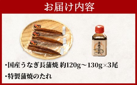 【価格改定予定】定期便 3回うなぎ 蒲焼 国産 3尾 x 約120g?130g タレ付き漁協オリジナル 深蒸し 蒲焼き 沼津市 静岡 （ うなぎ 鰻 うなぎ蒲焼 鰻国産 うなぎ3尾 鰻セット うなぎタ