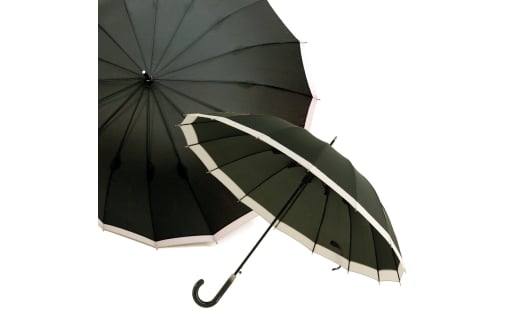 M233　紀州漆器アンブレラ『グラデ黒』１６本骨傘カバー付　ギフト箱入