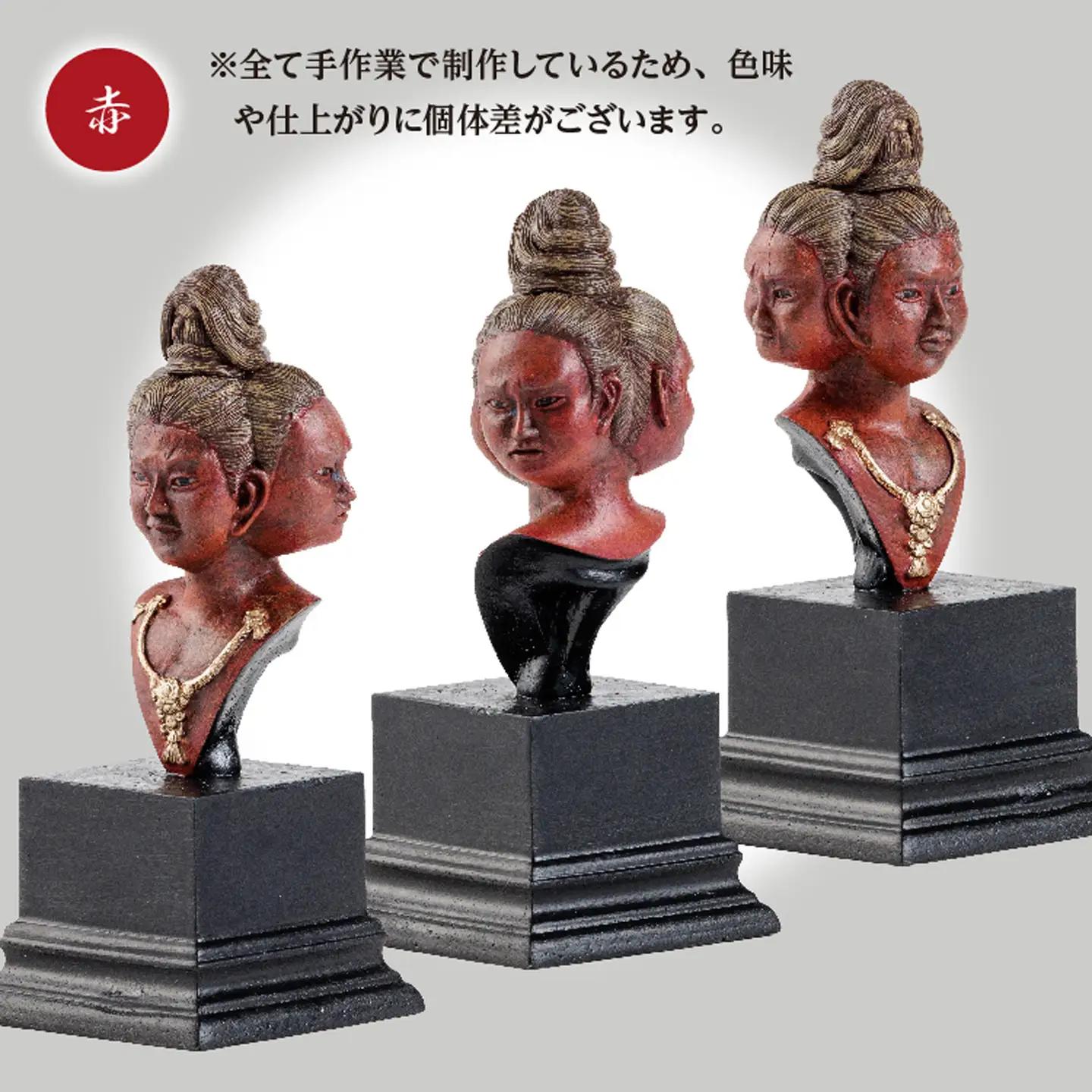 【数量限定】元歯科技工士が創るミニ仏像「阿修羅」胸像（縦15cm 横7cm）インテリア置物 みろくねはん堂 _c-155