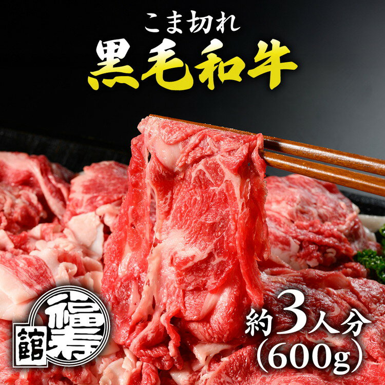 【ふるさと納税】福寿館 国産黒毛和牛 こま切れ 600g