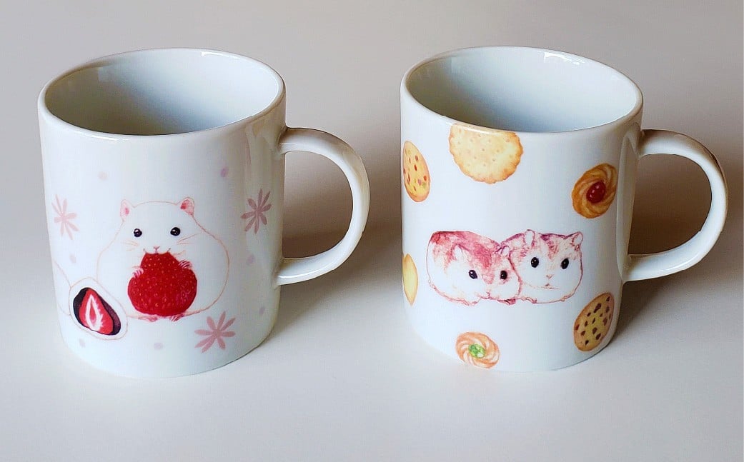 ハムスターのペアマグカップ