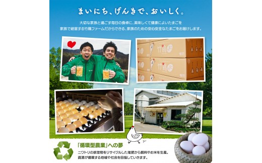 【配送地域限定】【定期便3回】＜白石蔵王育ち＞「竹鶏たまご」30個（保証5個含む）