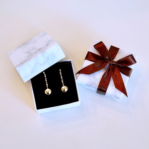 K18(18金) イエローゴールド ボール チェーン ピアス 地金 中空(直径8mm)  保証書付 M1059 242-038