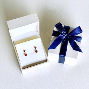 【ジュエリー】K10 イエローゴールド ガーネット 揺れる ピアス 保証書付 SR-2012 242-003-b