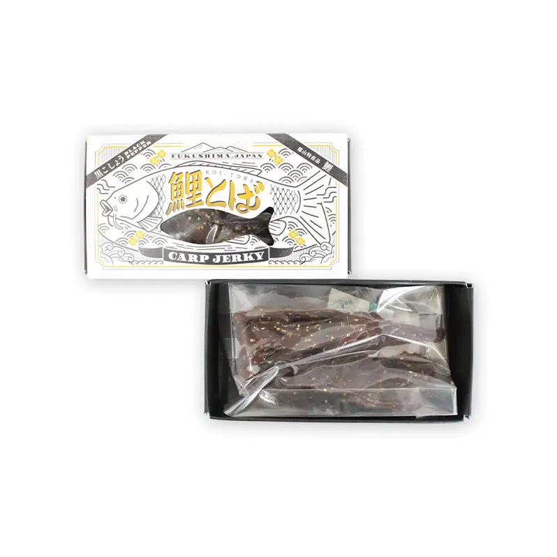 鯉とば 黒こしょう 5個箱 コイ 鯉 魚 胡椒 黒胡椒 ブラックペッパー ピリ辛 珍味 おつまみ 晩酌 旨み 旨味 国産 日本産 福島県産 あっさり 養殖 薄切り 酒のアテ 酒肴 つまみ 魚 鯉食文化