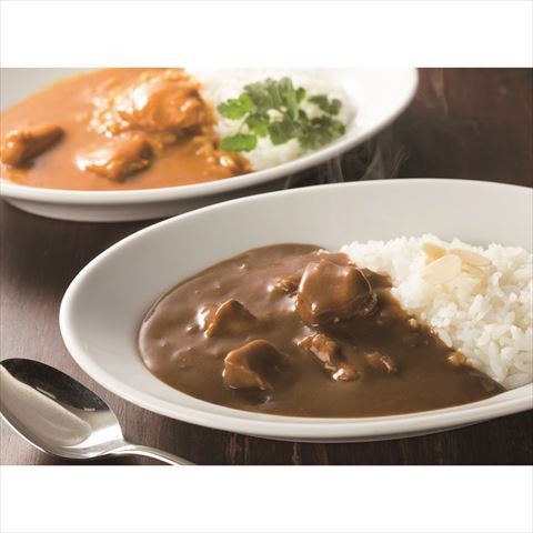 カレー　盛り付け例