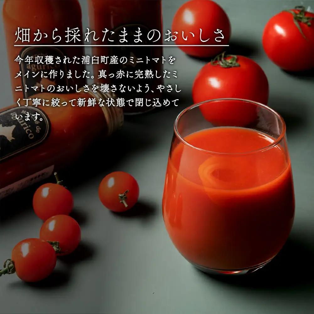 agurico ミニトマトジュース無塩 180ml×24本 飲料 トマト とまと ジュース トマトジュース ミニトマト 無塩 北海道 浦臼町