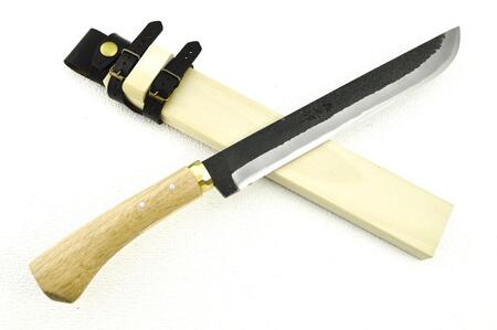 晶之作 土佐鍛 狩猟刀 猪鹿刀 270 土佐オリジナル白鋼 真鍮丸輪 | アウトドアナイフ キャンプ 刃物 南国市