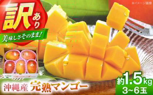 訳あり 完熟マンゴー 約1.5kg (3〜6玉入) マンゴー 沖縄 果物 フルーツ ギフト 沖縄市 / ちゃんぷる〜市場 [BCAA001]