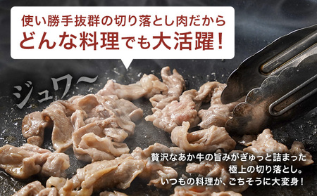 熊本 あか牛切り落とし 500g オオツカ株式会社《90日以内に出荷予定(土日祝除く)》熊本県 津奈木町 あか牛 牛肉 牛 切り落とし 冷凍 送料無料