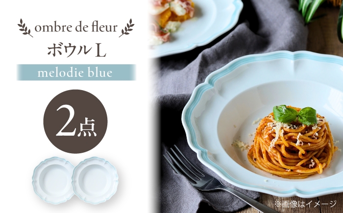 
                  【波佐見焼】ombre de fleur ボウルL melodie blue 2枚セット【翔芳窯】 [FE543]
                