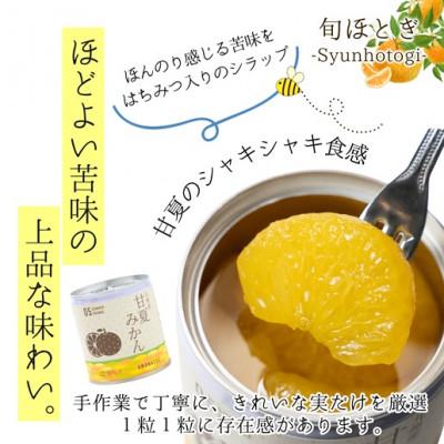 ふるさと納税 松浦市 缶詰工場直送　特選果実「旬ほとぎ」甘夏みかん3缶&温州みかん3缶 |  | 01
