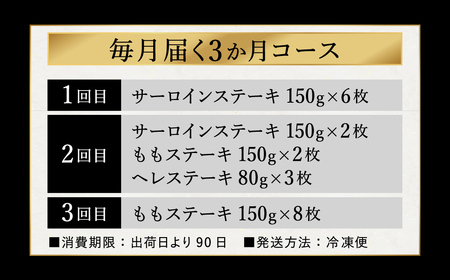 神戸牛 豪華ステーキ便 【定期便：全6回】（サーロイン・もも・ヘレ・ロース・ミニ・肩ロースステーキ） / 神戸ビーフ ステーキ 肉 A5ランク牛肉 冷凍 霜降り ステーキセット 食べ比べ 希少部位 い