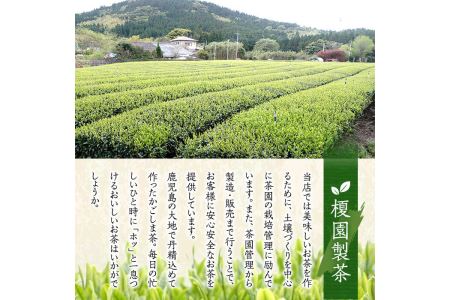 No.615 鹿児島県産の煎茶セット「さくら」厳選した4種類の品種をブレンドした煎茶さくら(100g×3袋)と粉末緑茶(1袋)【世献 榎園製茶】