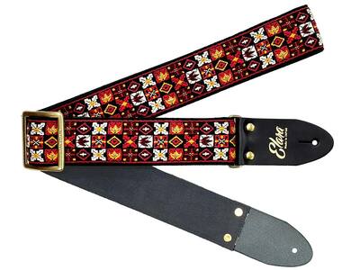【ギターストラップ】 Elara Straps Knoxville Chili Red　ギター　ベース　アコースティックギター　アコギ　エレキギター　エレキ　ギターストラップ　ベースストラップ　エララストラップ　R7249