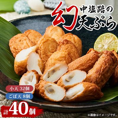 ふるさと納税 岬町 【練り天ぷら合計40個】中塩路の幻天ぷら　小天8個入り×4パック 　ごぼ天4本×2パック