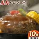 【ふるさと納税】馬肉 ハンバーグ 150g × 10個 長洲501《30日以内に出荷予定(土日祝除く)》 熊本県 長洲町 肉 馬肉 ハンバーグ 惣菜 小分け 送料無料