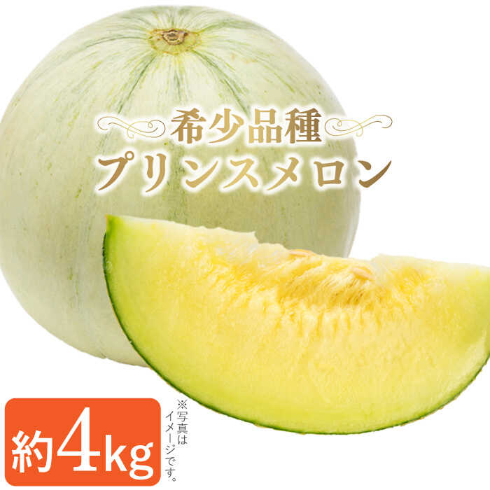 【2025年4月下旬～発送】【根強い人気！】 プリンスメロン 約4kg / メロン 南島原市 / 南島原果物屋 [SCV010]