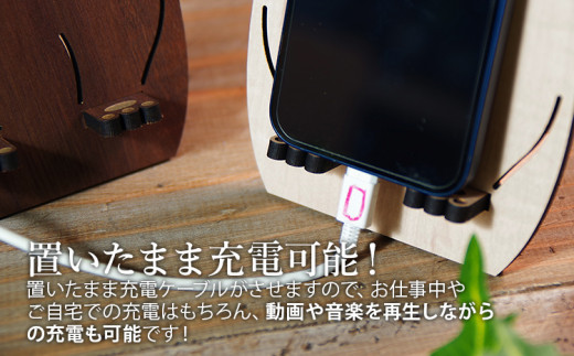 【組立式】木製スマホスタンド Iphoneスタンド スマートフォンスタンド ブサかわネコ [スマホスタンド001 メイプル-01] CK031