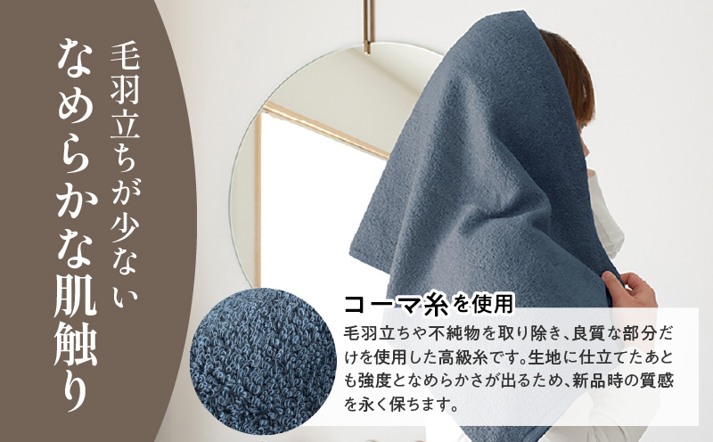【ANA限定】ファミーユ ミニバスタオル 6枚（ナイトブルー） 【フェイスタオル 以上 バスタオル 未満 泉州タオル 吸水 普段使い シンプル 日用品 たおる スピード発送】 G2615