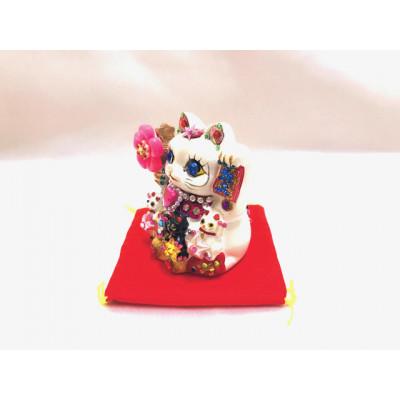 ふるさと納税 中間市 金運ゴージャス(SS)可愛いインテリア招き猫(ピンク) |  | 01