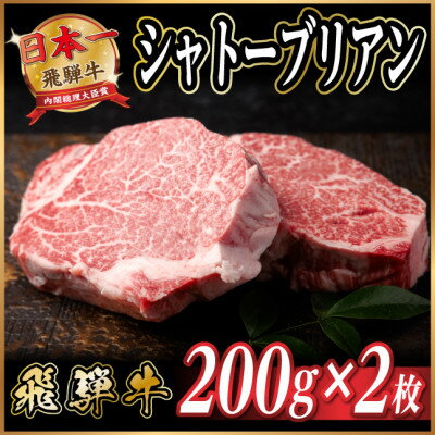 【ふるさと納税】飛騨牛 シャトーブリアン 約400g(約200g×2枚) 黒毛和牛 ステーキ牛肉【配送不可地域：離島】【1733119】