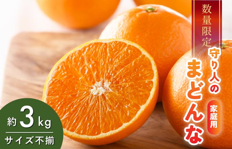 
            [先行予約] [数量限定] 守り人のまどんな 3kg（家庭用） [K003060] 12月上旬～12月下旬に順次発送予定 まどんな 愛媛 マドンナ まどんな みかん 愛媛県 果物 フルーツ みかん 3kg 年内発送 甘い 高級 柑橘類 守り人
          