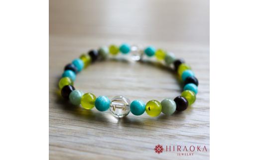 試験当日に最高の状態へ！トントン拍子で逆転合格パワーストーンブレスレット(合格祈願03)･6mm玉 (20.4cm)